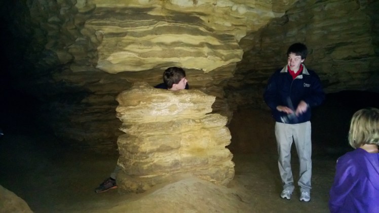 Our guides showing us one of the interesting points/areas - the Guillotine